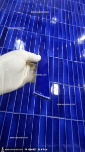 Blue subway tile